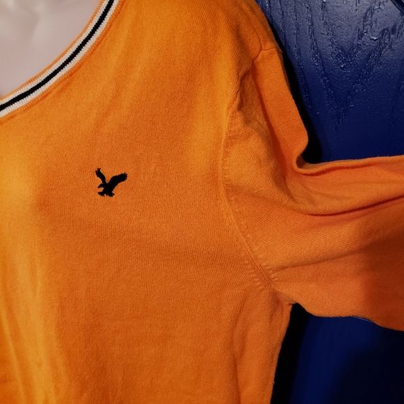 Orange V Neck Sweater American Eagle Outfitters - Picture 7 of 16
